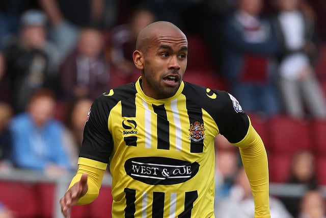 Ashley Chambers in action for Cambridge United.