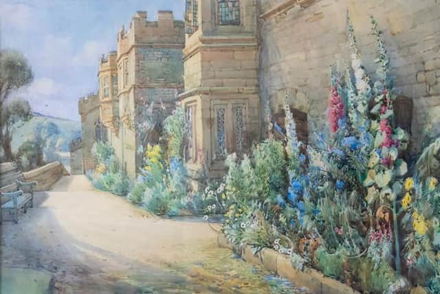 Lot 184- Arthur Henry Knighton Hammond (British,1875-1970), Haddon Hall, Derbyshire, signed