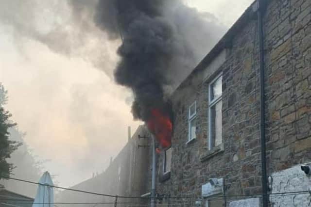 Derbyshire Fire and Rescue Service were called to a blaze at a New Mills home on Albion Road. Photo New Mills Fire Station