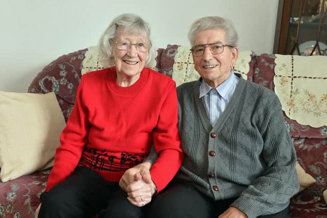Buxton couple Thomas and Evelyn Smith who are celebrating their 70th wedding anniversary.