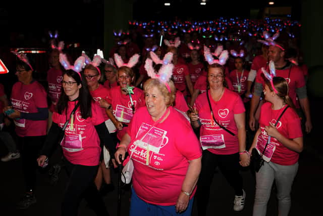 Supporters setting out on the Ashgate Sparkle Walk in 2021.