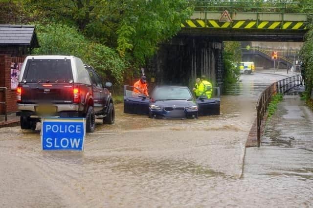 Flooding In Chesterfield. Image:  Derbyshire Times