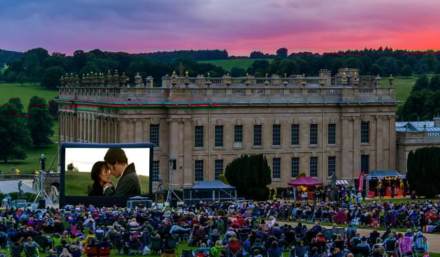 Pride and Prejudice will be shown in the grounds of Chatsworth House on August 19.2021. Photo courtesy of Luna Cinema.