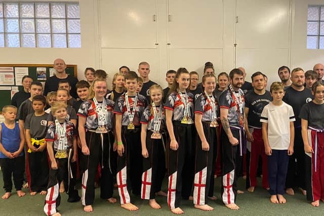 The team from the North West Chinese Kickboxing club who went to the world championships in Ireland and left with 14 medals. Pic submitted by Rick Allsop