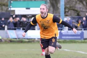 Joe Bevan celebrates his winning goal.