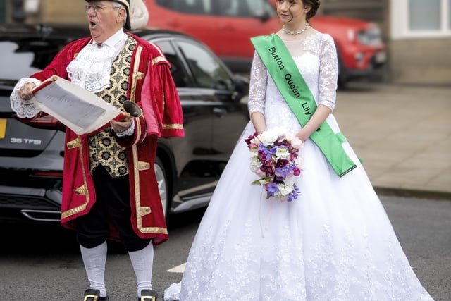 Town Crier Bill Weston and the Buxton Carnival Queen opened the spring fair. Picture David Dukesell