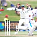 Shan Masood of Pakistan bats against New Zealand at Bay Oval in 2020.