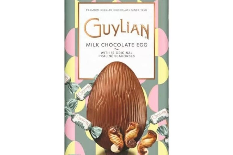 Amazon – www.amazon.co.uk  Guylian Milk Chocolate Easter Egg, Currently priced at £15