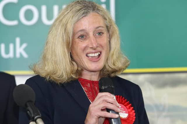 Ruth George at the local elections in 2019