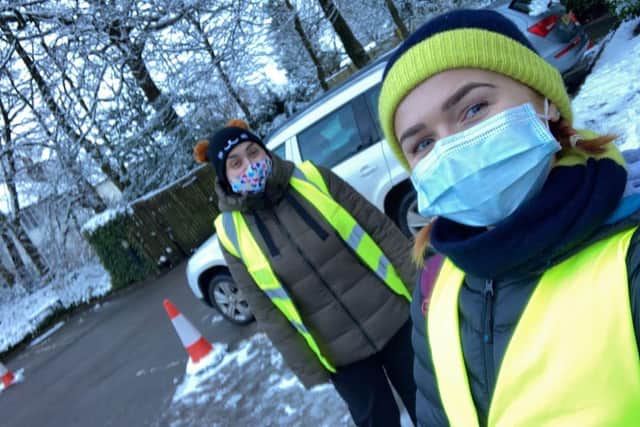 The vaccine volunteers have been out in all weathers