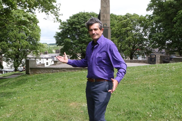Buxton Roman Society secretary Leslie Oldfield at the site of the town's temple which now lies below The Slopes