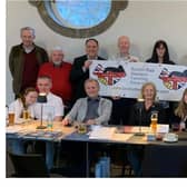 Bad Nauheim's Burgermeister and community representatives welcome the Buxton party. Photo submitted