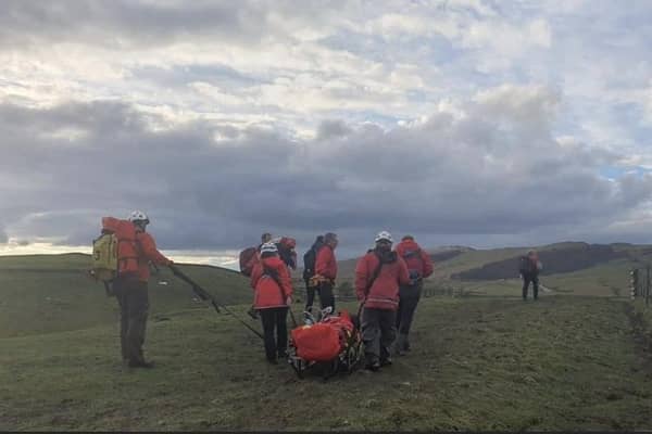 Rescue team used special sledges to transport injured patients to safety.