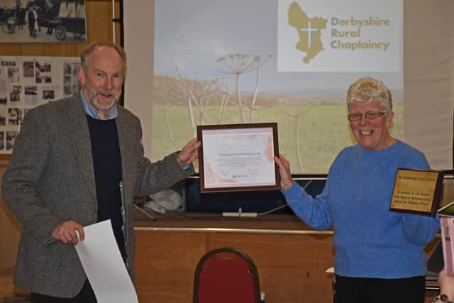 Liz Broomhead MBE stepped down as chair of the Hartington Community Group after over a decade.