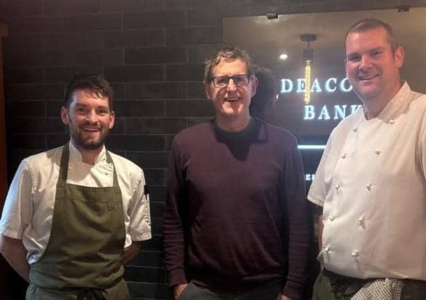 Louis Theroux dines at Deacons Bank in Chapel-en-le-Frith. Photo submitted
