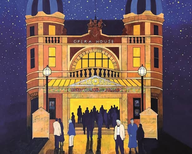 Peak District Artisans member Pam Smart's painting of Buxton Opera House.