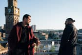 Staz Nair as Harry Virdee and Vikash Bhai as Riaz Hyatt in Virdee. Picture: BBC /Magical Society/David Gennard
