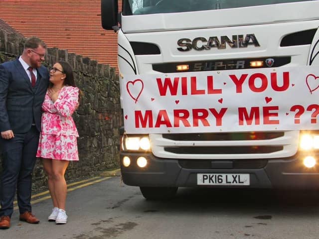Dean Smith proposed to Charlotte Johnson in a very unique way. Photo submitted