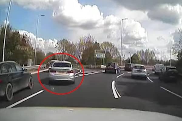 WATCH: Uninsured drug driver crashes car as he tries to evade police