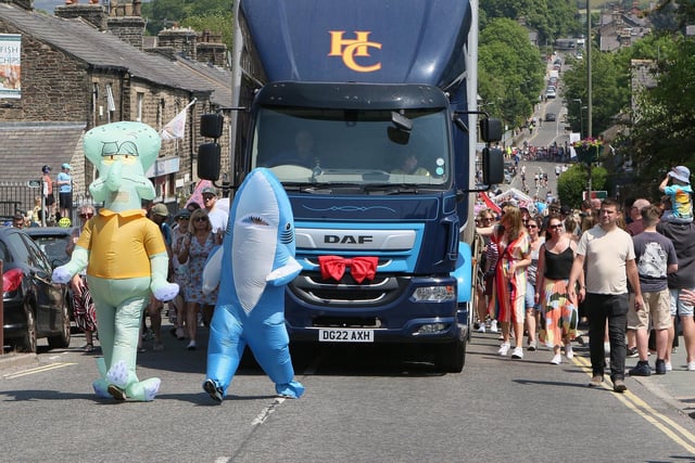 New Mills Carnival Parade theme was under the sea and Squidward and a shark made the journey for carnival day. Pic Jason Chadwick