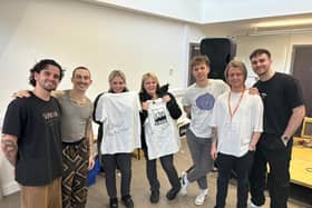 The Mercians with BLC students and their signed t-shirts