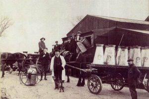 A delivery of milk to the Hartington Dairy