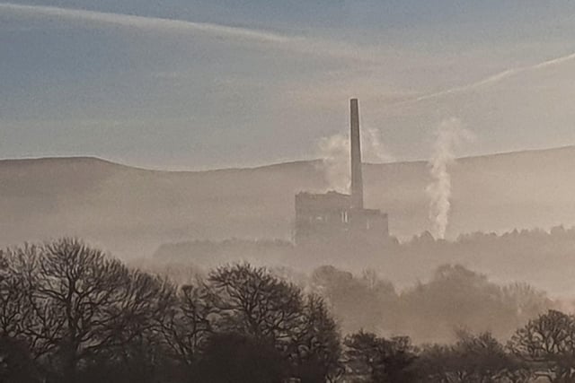 This misty early morning photo was taken by Michael Taylor from Bradwell, a striking view looking over to Hope cement works.