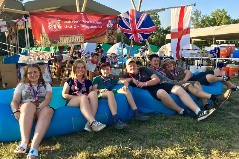 Charlotte Patterson 14 from Chapel-en-le-Frith, Jodie Babington 15 from Buxon, Gabriel Mooney 14 from Chinley, Rory Davies 15 from Buxton, Alex Brown 15 from Whaley Bridge and Sam Whittle 15 from Dove Holes, had to raise £3,500 to attend and joined 45,000 other scouts from 162 countries in Virginia for the jamboree.