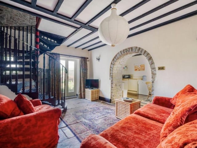 Open-plan living in the holiday cottage.