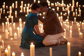 Jessie Buckley and Josh O'Connell in the National Theatre's film Romeo and Juliet.