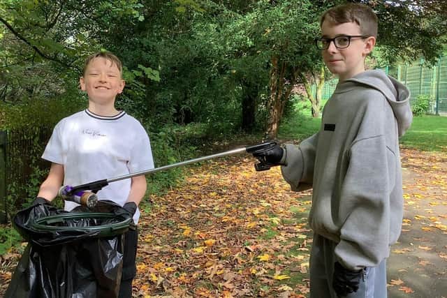 Pupils from St Thomas More did a sponsored litter pick around Buxton town centre to raise money for their charity of the year the RSPCA. Photo submitted