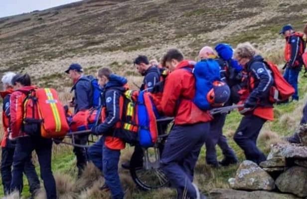60km stretcher challenger for Buxton Mountain Rescue team celebrating 60 years. Photo contributed