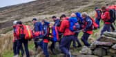 60km stretcher challenger for Buxton Mountain Rescue team celebrating 60 years. Photo contributed