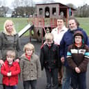 Campaigners for the modernisation of the toddlers play area at Cote Heath Rec. . Photo Jason Chadwick