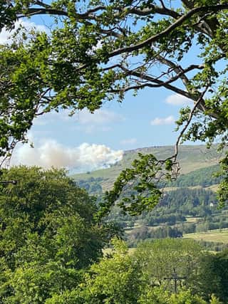 A fire started on Bamford Edge recently.