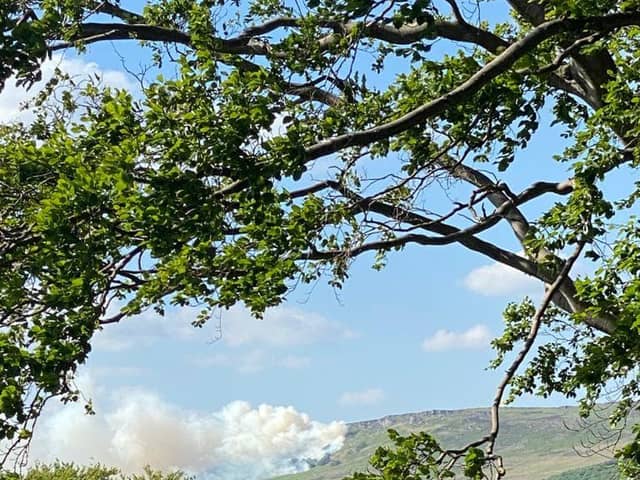 A fire started on Bamford Edge recently.