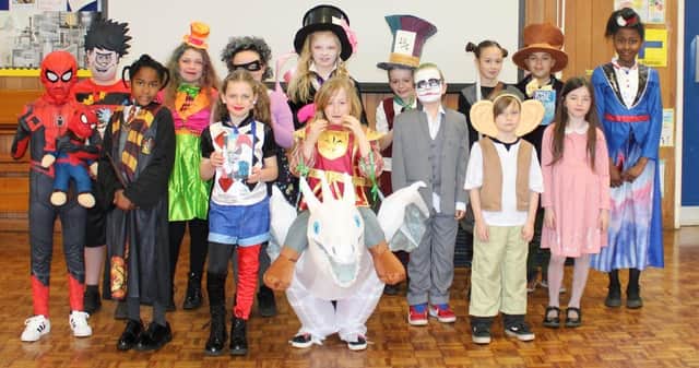 Pupils at Fairfield Juniors were all dressed up for Word Book Day. Pic submitted