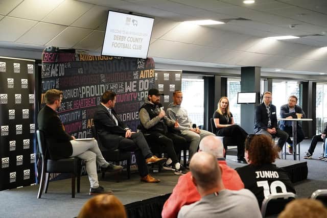 Panel of speakers at University of Derby experience event