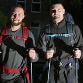 Anthony Courtenay and Andy Ruffell training to walk the Pennine Way for Macmillan. Photo Jason Chadwick