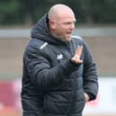 Buxton FC v Kidderminster (red),John McGrath : John McGrath was left unhappy with Buxtons display and labelled it 'miles off'