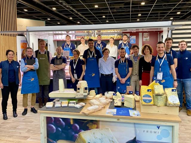 Robert Gosling of Hartington Creamery, third from left, with other exhibitors at the Salon Fromage Cheese and Dairy Products Show. (Photo: Hartington Creamery)