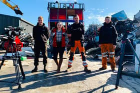 The Tin Man Scrap team, from left, Joseph Hudson, Melissa Downhill, Mark Drabble, and Nathan Drabble.