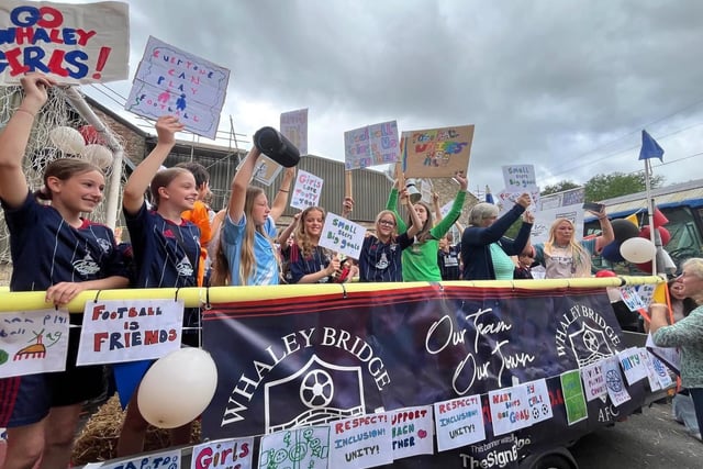 Whaley Girls football float. Photo Ruth George.