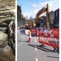 The A6015 has been closed for two months after a huge sinkhole appeared on the road in Low Leighton on July 29. (Credit: DCC)