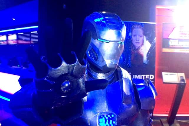 Iron Man in the foyer of Cineworld Sheffield,