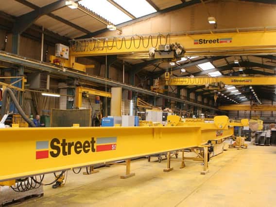 Cranes nearing completion at the Street Crane factory in Chapel-en-le-Frith. Photo: Jason Chadwick.