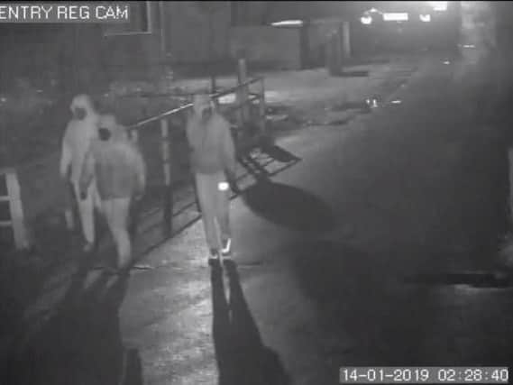 Police are appealing for witnesses who may have seen three men in the area at the time of the burglaries
