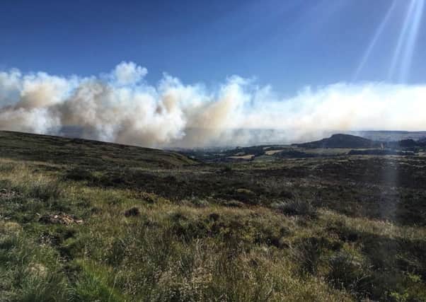 More than 200-square metres of grassland near Ramshaw has been burning overnight, with fire crews working around the clock to tackle the blaze.