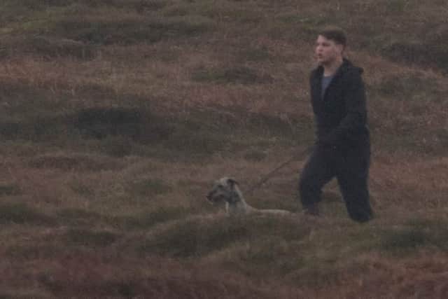 Police are trying to track the two other men who were involved in hunting with dogs on the High Peak moors