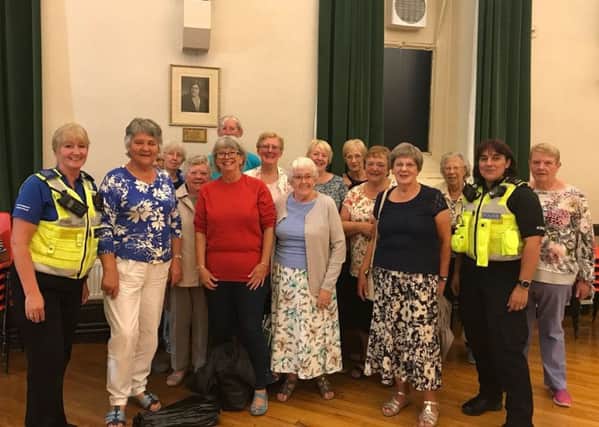 Chapel en le Frith WI welcomes  PC Julie Shaw and PCSO Karen Green.